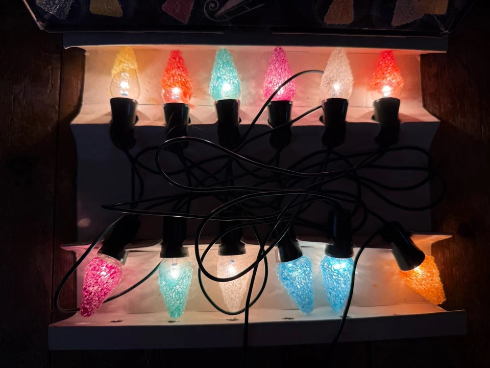 CL18 Vintage Christmas Lights Mazda Jack Frost Fairylites Boxed WORKING SEE DES - Image 2 of 4