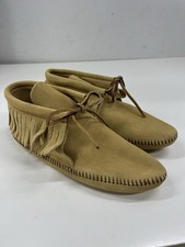 New Minnetonka Classic Fringe Moccasin Womens Bootie Size 9