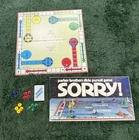 Vintage 1972 Sorry Board Game By Parker Brothers Excellent Condition