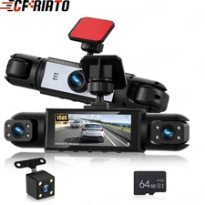 1080P 3.16'' Dash Cam Front Rear Left Right Four Dash Camera with 64GB SD Card
