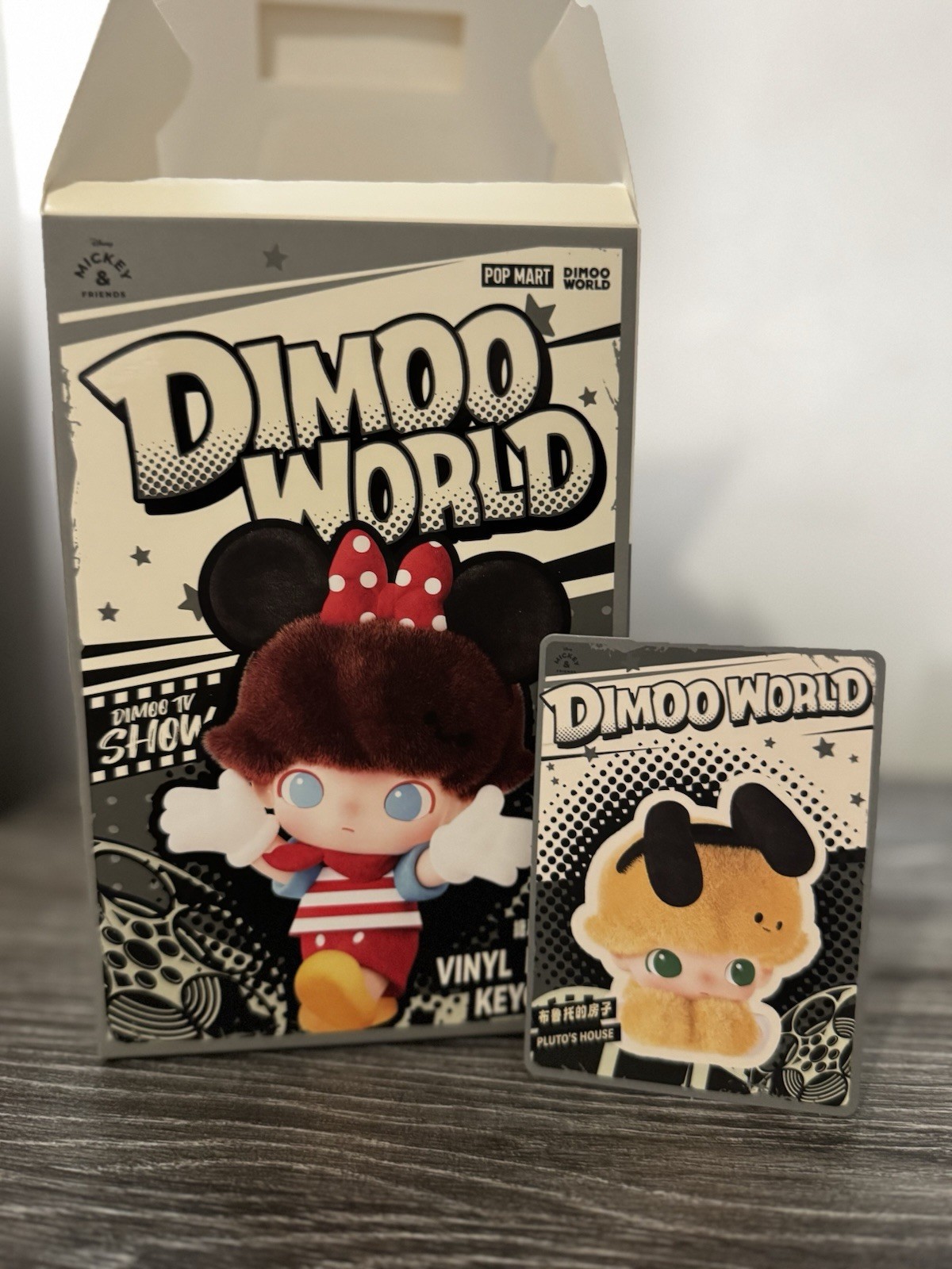 DIMOO x Disney Pluto House Vinyl Plush Keychain