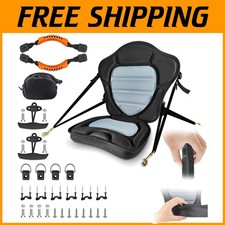 Thick Padded Kayak Seat with ABS Back Support - Universal Fit for All Watercraft