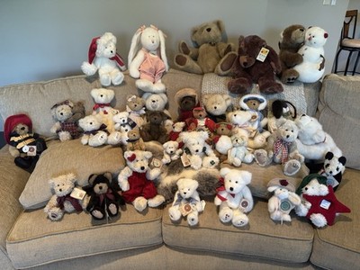 Large Lot 35 Boyds Bears Vintage Plushes Various Sizes and Styles New With Tags