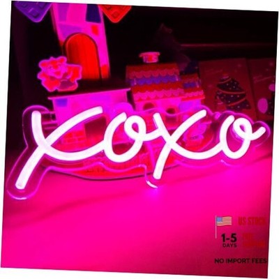 Neon Light Sign LED XOXO Night Lights USB Operated Decorative Marquee Sign