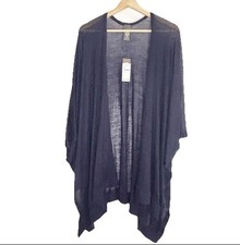 NWT Vince Camuto Sheer Kimono Navy Blue One Size