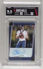 2021 Panini Clearly Donruss Rated Rookie Davis Mills HGA 9.5 GEM MINT Auto z7j