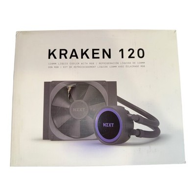 NZXT Kraken 120 AIO RGB Quiet and Effective CPU Liquid Cooler Model RL-KR120-B1