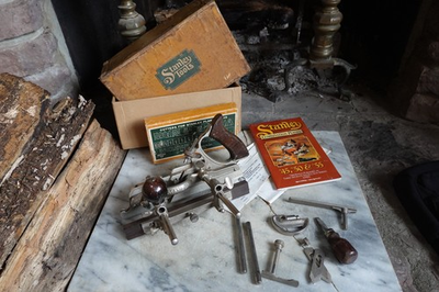 #ad Vintage STANLEY NO. 45 COMBINATION PLANE CUTTERS SW Carpenter Cabinetmaker $350.00