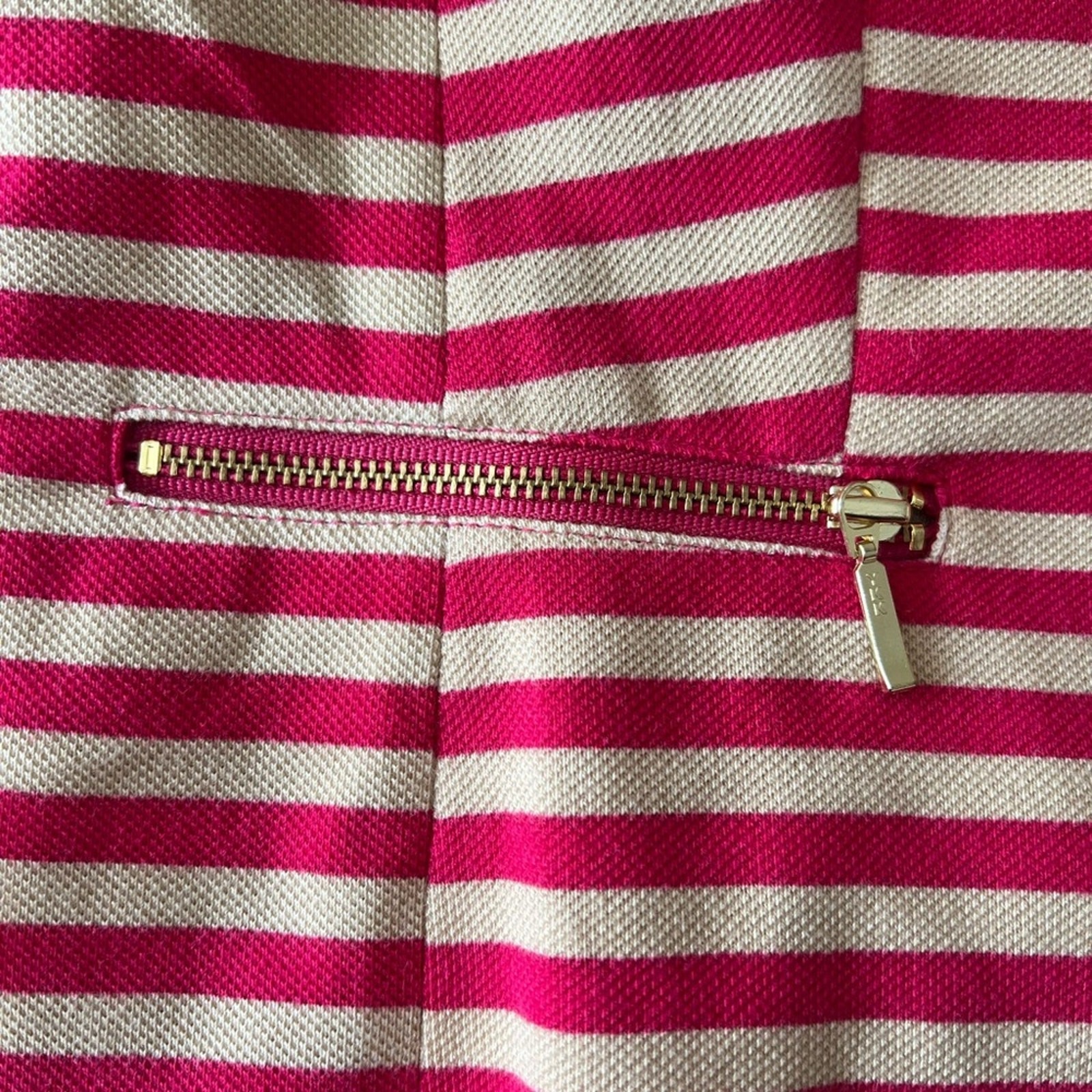 Zara Basic Single Button Striped Blazer Pink & Ta… - image 5