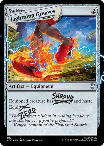 MTG Lightning Greaves RAINBOW FOIL Secret Lair Brain Dead 1662 NM