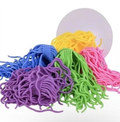 Giggle Zone 5 Pack Pasta Noodles & Storage Container Fidget Sensory Toy New