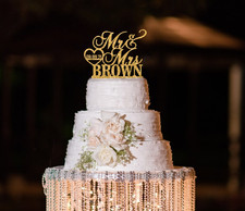 Personalized Wedding Cake Topper, Mr and Mrs Cake Topper for Wedding