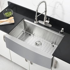 Workstation Sink 30" Stainless Steel,Single Bowl Workstation w Ledge Accessories