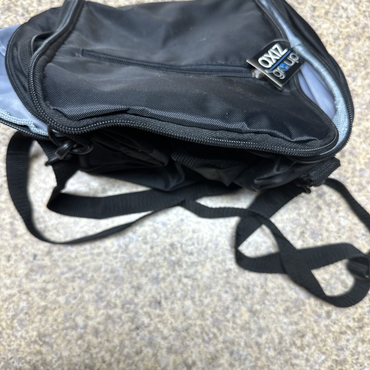AXIZ Group Black Nylon Travel Overnight Bag-10x10x6” 4 Zipper
