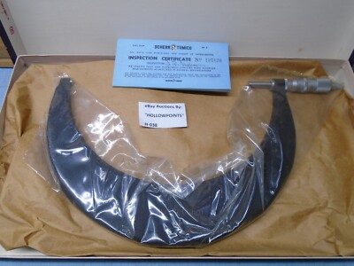 Scherr-Tumico T-9-LR NOS 8-9'' Outside Micrometer .001'' Res Ratchet Thim NOS H038