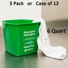 NEW San Jamar KP196GN 6 Qt. Green Soap Solution Cleaning Kleen-Pail Bucket HR