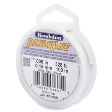 Dandyline Bead Weaving & Stringing Thread 0.15 mm / .006 in White 100 m
