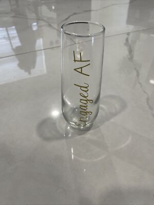 Engaged AF Stemless Champagne Glass New Not Married Yet Party Glass Gift