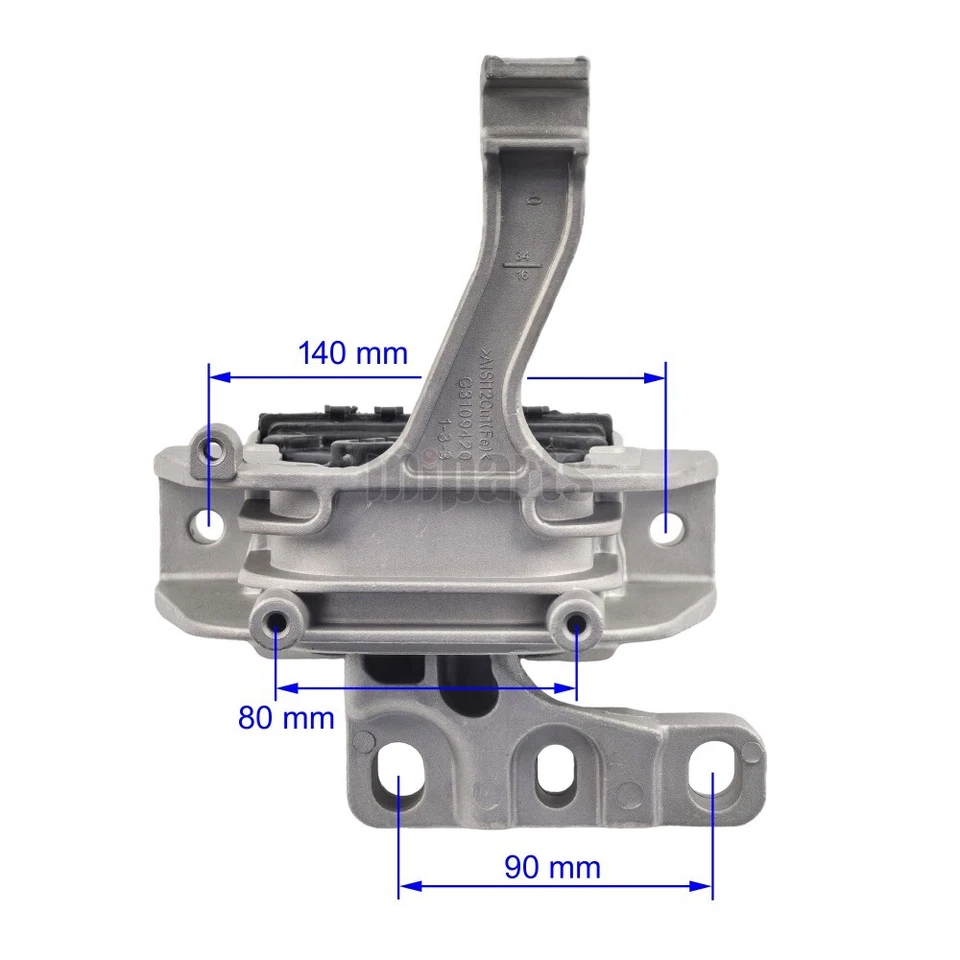 Комплект креплений двигателя и коробки передач 5 шт подходит для Audi A3, A3 Quattro L4-2,0 л - Изображение 4 из 4