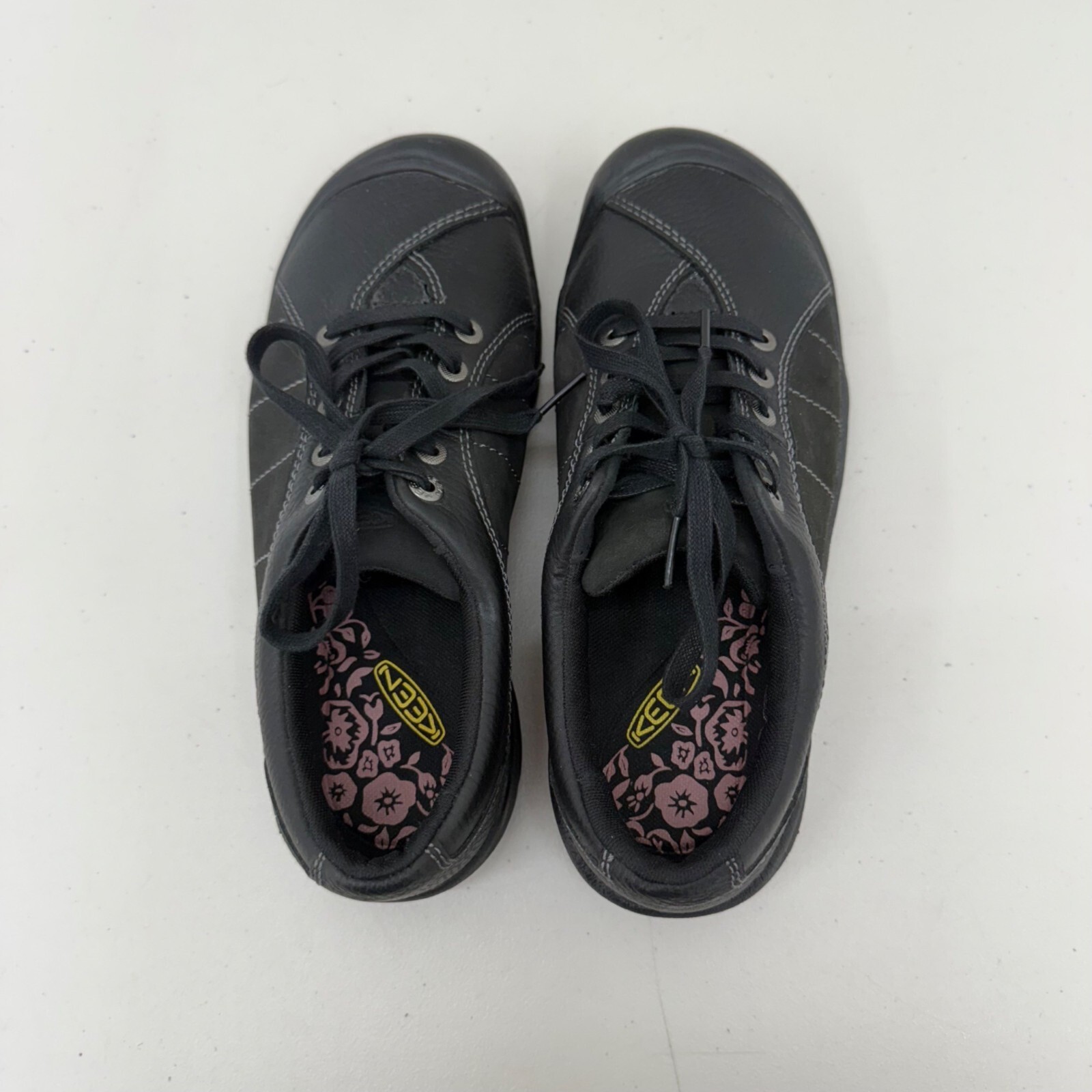 Scarpe da passeggio basse stringate Keen Presidio in pelle nera 1011400 donna taglia 8 5