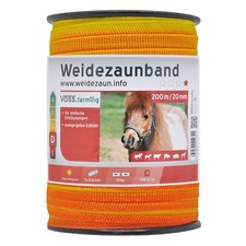200m Weidezaunband 20mm 5xNiro Elektro Zaun Pferd Pony Schaf Hund Schwein