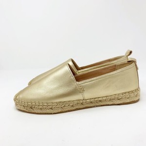 gold leather espadrilles