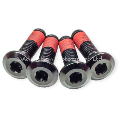 4x Black Titanium Rear Disc Rotor Bolts Screws for Kawasaki Vulcan 650 S