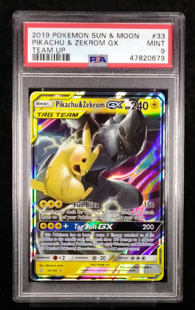 Pikachu & Zekrom GX (33/181) [Sun & Moon: Team Up] PSA 10