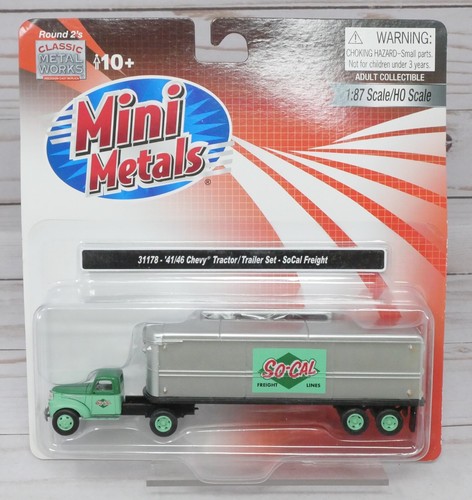 Juego de remolque tractor Chevy Mini-Metales 31178, '41/46, carga SoCal, escala HO | Zustand: New