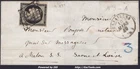 FRANCE CERES N°3 ON GRID LETTER + CAD TYPE 15 VERSAILLES FROM 10/03/1849