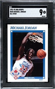 1991 NBA Hoops Michael Jordan #253 All-Star SGC 9 HOF