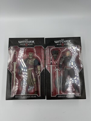 Lot of (2) Mcfarlane Toys The Witcher 3 Geralt of Rivia & Eredin Breacc Glas