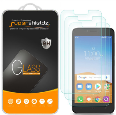 3X Supershieldz Tempered Glass Screen Protector Saver for Alcatel Tetra