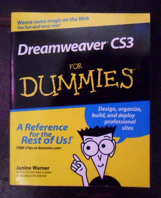 Dreamweaver CS3 For Dummies, Internet Sites,Thick BOOK, Janine Warner, 434 Pages
