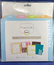PROJECT LIFE BY BECKY HIGGINS Weekly Planner 49 Pages 12 Dividers 6 X 8 Inches