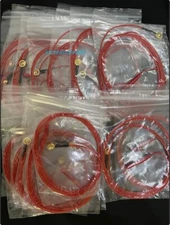 20pcs/Lot LDin1.5mm Gold Plated Copper Cap Brain EEG Cable Electrode red