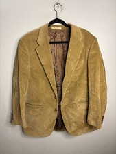 Mens Chaps Polo Ralph Lauren Beige Corduroy Blazer Sportcoat Size 44 4863