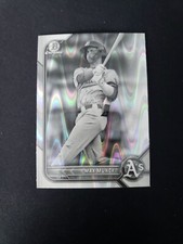 2022 Bowman Draft Chrome Base Black & White RayWave #BDC-69 Max Muncy Athletics