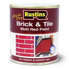 Matt Red Brick and Tile Masonry Stone Paint Quick Dry Rustins Weather Resistant