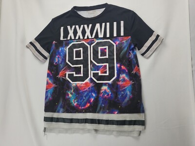 Master Piece Mens XL Sports Jersey LXXX/VIII 99 Blue Red T-Shirt 