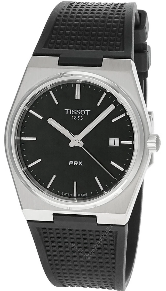 TISSOT PRX Quartz 40MM Black Dial Rubber Men's Watch T137.410.17.051.00