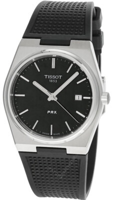 TISSOT PRX Quartz 40MM Black Dial Rubber Men's Watch T137.410.17