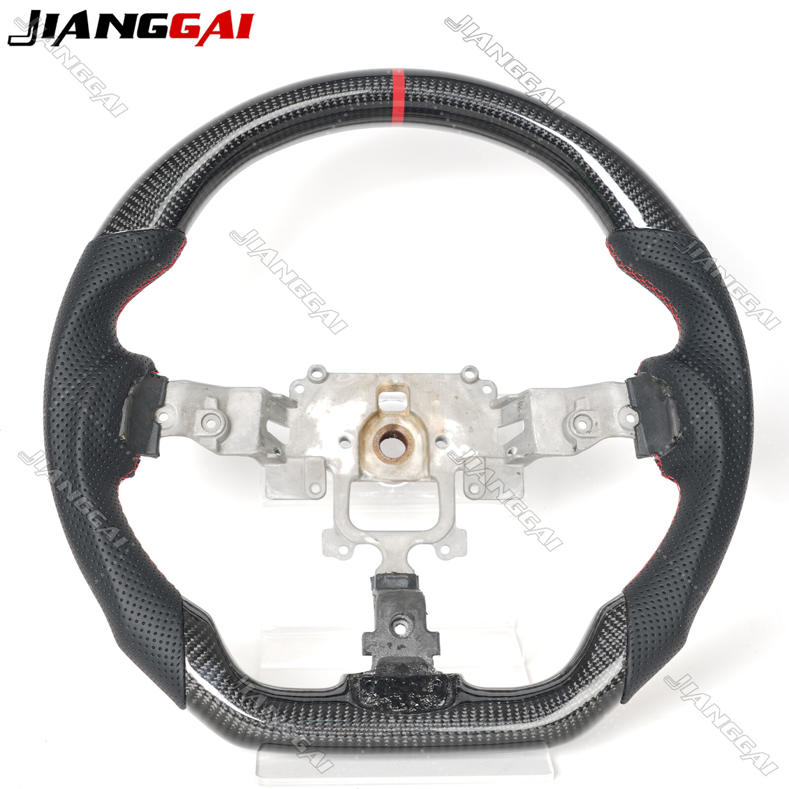 Carbon Fiber Perforated Leather Steering Wheel for Mazda RX-8 04-10 MX-5 09-14