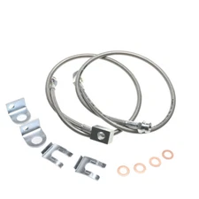 For Jeep TJ YJ & XJ 26" Long Front Extended Brake Line Kit Stainless Steel