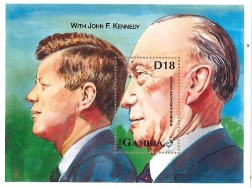 VINTAGE CLASSICS - Gambia 1993 - JFK - Souvenir Stamp Sheet - Scott #1343 - MNH