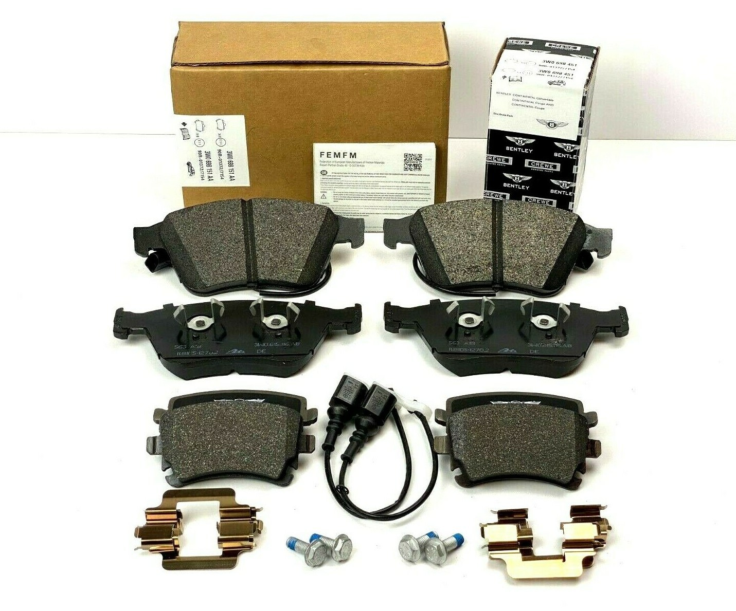 🚚Bentley Continental Gt, Gtc & Flying Spur Front & Rear Brake Pads - Genuine