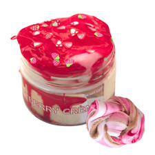 Wiggle Pop FluffBerry Creamy Slime, Cookie Crust & Berry Syrup- For Kids, Adults