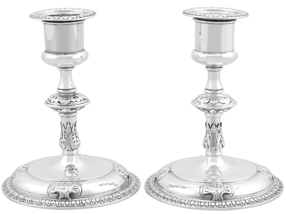 Sterling silver candlesticks best sale ebay