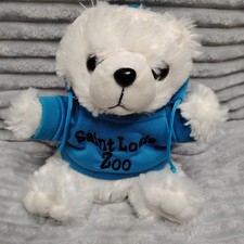 Wild Republic 8" baby white Polar Bear cub Hoodie soft toy plush St. Louis Zoo