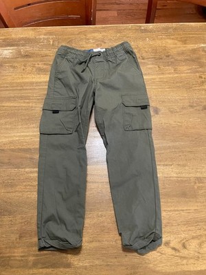 Old Navy Pants, Youth Boys Size Small, Green, Tie Waist, Tech Tape Quick Dry